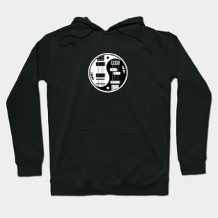 Black and White Guitar Bass Yin Yang Hoodie